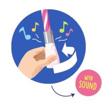 Birthday Fun - candle with ‘Happy Birthday’ song, 4 assorted