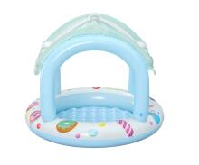 BESTWAY 52638 Piepūšamais baseins ar jumtu un piepūšamo dibenu Candy House 1,04x84