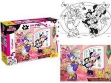 Lisciani Giochi Supermaxi Minnie Art.74068 Divpusēja puzle-krāsojamā grāmata