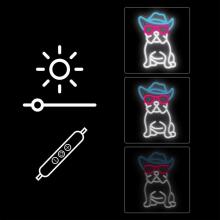 Manta SNL114MT Style Neon Lights Bulldog Dog With Glasses