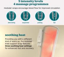 Homedics SR-CMXKE10HBND  Modulair Compression System Knee Wrap + Controller