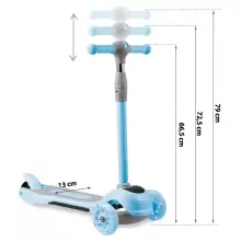 Ricokids Scooter Led Art.765003 Blue  Детский выcококачественный самокат со световыми эффектами