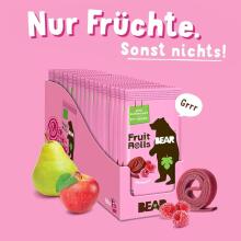 Bear Fruit Rolls  Art.243681  Augļu rullīši ar aveņu garšu, 20 g