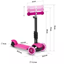 Ricokids Buggy Art.243744 Pink  Трехколесный самокат