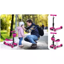Ricokids Buggy Art.243744 Pink  Трехколесный самокат