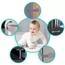 Ricokids Strap Lock Art.798101  Skapja,/ledusskapja atvilktnes aizsardzība,6 gab