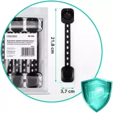 Ricokids Strap Lock Art.7798202 Black  Skapja,/ledusskapja atvilktnes aizsardzība,6 gab