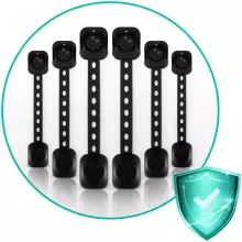 Ricokids Strap Lock Art.7798202 Black  Skapja,/ledusskapja atvilktnes aizsardzība,6 gab