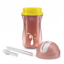 180721 THERMAL MUG 266ML STRAW 14+ PEACH