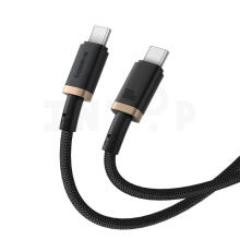 Baseus Dura Type C uz Type C 100 W ātrās uzlādes kabelis 2 m Melns, Zelta