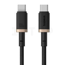 Baseus Dura Type C uz Type C 100 W ātrās uzlādes kabelis 2 m Melns, Zelta