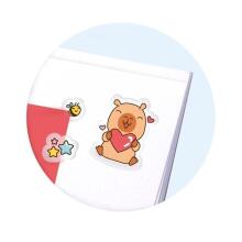 Capybara Happy Life - Sticker set, 26 pieces, 3 assorted