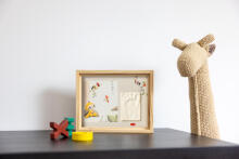 Tiny Love Simple Frame Wooden Art.244157 komplekts mazuļa pēdiņu vai rociņu nospieduma izveidošanai