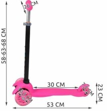 TLC Scooter Art.2865P Pink Трехколесный самокат