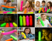 I-Toys Antistress Stretchy Capillar Led Art.244858 Glowing Caterpillar Stress Reliever Toy