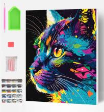 Splat Planet алмазный пазл ЯРКИЙ КОТ 30x40 см