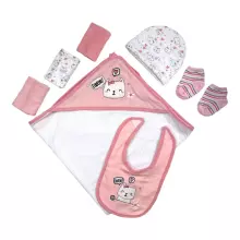 Tom Kids Baby Gift Set Art.246355 Pink Bērnu davānu komplektiņš no 8 daļām