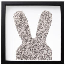 Room Accesories Art.246380 Dekoratīvs tekstila sienas dekors bērnistabai "Zaķītis"– mīksts attēls rāmī