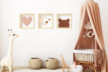 Room Accesories Art.246383 Декоративное панно из мягкой ткани в раме "Месяц" – интерьер для детской