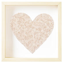Room Accesories Art.246384 Decorative wall art in frame  "Heart" – fluffy textile panel for kids' room