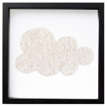 Room Accesories Art.246385 Decorative wall art in frame "Cloud" – fluffy textile panel for kids' room