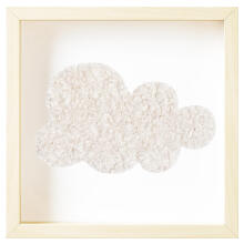 Room Accesories Art.246385 Decorative wall art in frame "Cloud" – fluffy textile panel for kids' room