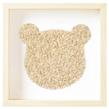 Room Accesories Art.246386 Dekoratīvs tekstila sienas dekors bērnistabai "Mini lācītis"– mīksts attēls rāmī