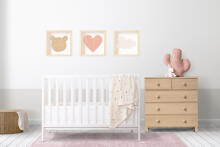 Room Accesories Art.246386 Dekoratīvs tekstila sienas dekors bērnistabai "Mini lācītis"– mīksts attēls rāmī