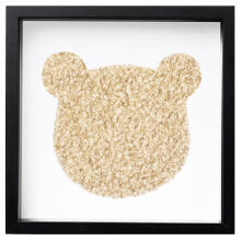 Room Accesories Art.246386 Dekoratīvs tekstila sienas dekors bērnistabai "Mini lācītis"– mīksts attēls rāmī