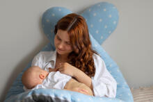 La Bebe™ Moon Satin Maternity Pillow  Art.246532 Large pregnancy pillow with Memory Foam filling (especially soft and quiet filling) 195cm