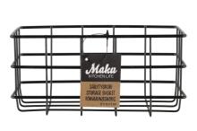 Корзина для хранения Maku металлическая черная 19x14x9 см