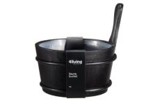 Ведро 4Living Sauna черное 4 л