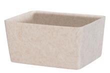 4Living Storage box Candy felt with lid beige 32x24x16 cm