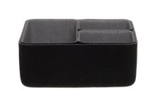 4Living Basket Candy felt 4 pcs grey/black