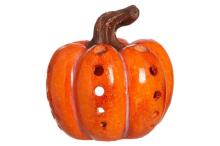 4Living Candle holder pumpkin orange 17,5 cm