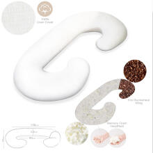 La Bebe™ Maternity Pillow Sì -Duo Art.223734 Kokvilna audums, bēšs. Daudzfunkcionāls spilvens/pakavs grūtniecēm, ar memory foam