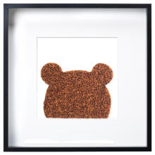 Room Accesories Art.487334 Decorative wall art in frame "Bear" – fluffy textile panel for kids' room