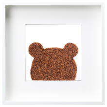 Room Accesories Art.487334 Decorative wall art in frame "Bear" – fluffy textile panel for kids' room