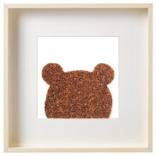 Room Accesories Art.487334 Decorative wall art in frame "Bear" – fluffy textile panel for kids' room