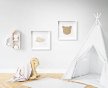 Room Accesories Art.487994 Dekoratīvs tekstila sienas dekors bērnistabai "Zaķītis"– mīksts attēls rāmī