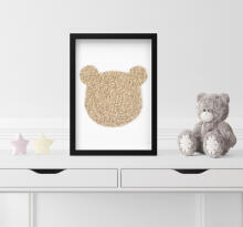 Room Accesories Art.246390 Декоративное панно из мягкой ткани в раме "Mини Mишка" – интерьер для детской