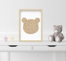 Room Accesories Art.246390 Декоративное панно из мягкой ткани в раме "Mини Mишка" – интерьер для детской