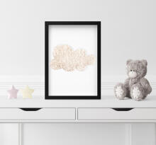 Room Accesories Art.246391 Dekoratīvs tekstila sienas dekors bērnistabai "Mākonis"– mīksts attēls rāmī