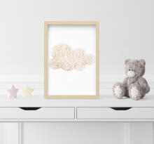 Room Accesories Art.246391 Dekoratīvs tekstila sienas dekors bērnistabai "Mākonis"– mīksts attēls rāmī