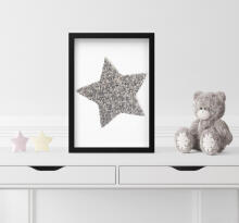 Room Accesories Art.123348 Dekoratīvs tekstila sienas dekors bērnistabai "Zvaigzne"– mīksts attēls rāmī