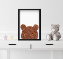 Room Accesories Art.453348 Декоративное панно из мягкой ткани в раме "Мишка" – интерьер для детской