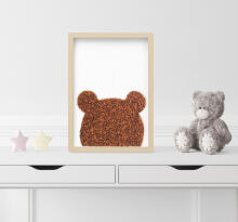 Room Accesories Art.453348 Декоративное панно из мягкой ткани в раме "Мишка" – интерьер для детской