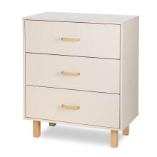 Klups Laura Art.247489 Champagne Wooden chest of drawers