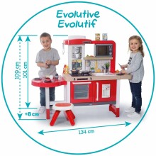 Smoby Evolutive Gourmet Art.312302S Interaktīvā rotaļu virtuve ar skaņas efektiem