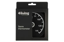 Термометр 4Living Sauna черный 12x12 см